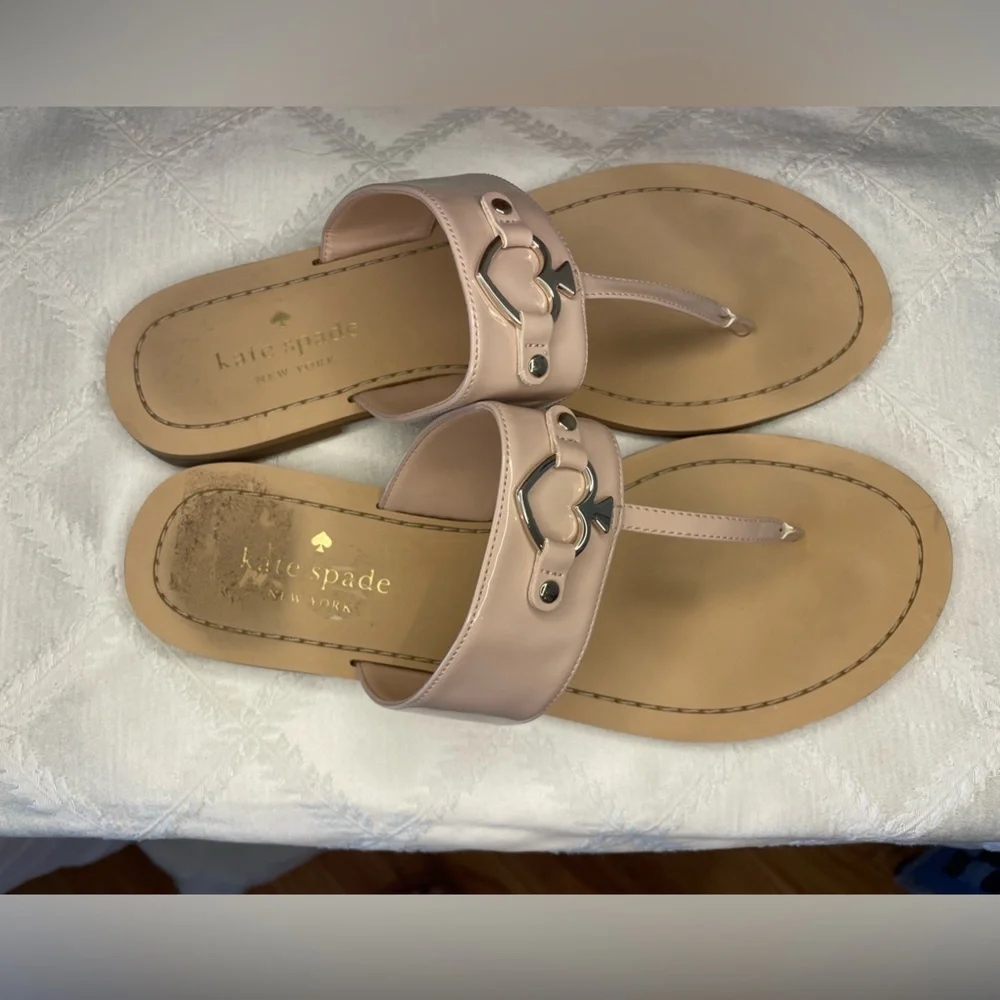 Kate Spade Slip on Sandals Size 10 Soft Neutral Pink